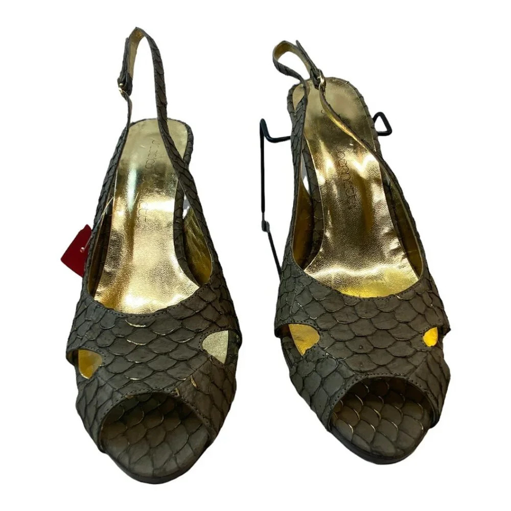 Jessica Bennet‎ Reptile Brown Pumps